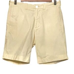 J. Crew Pale Yellow Stonewashed Oxford Cotton Flat Front Shorts Style 37201